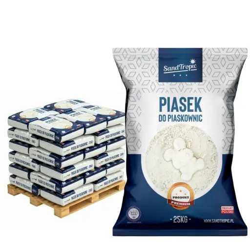 [0000000391] Piasek do piaskownicy biały 500kg + Łopatka ZESTAW