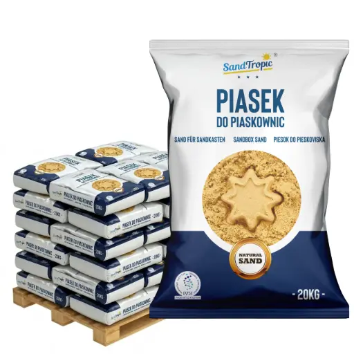 [0000002670] Piasek do piaskownicy żółty 200kg + Łopatka ZESTAW